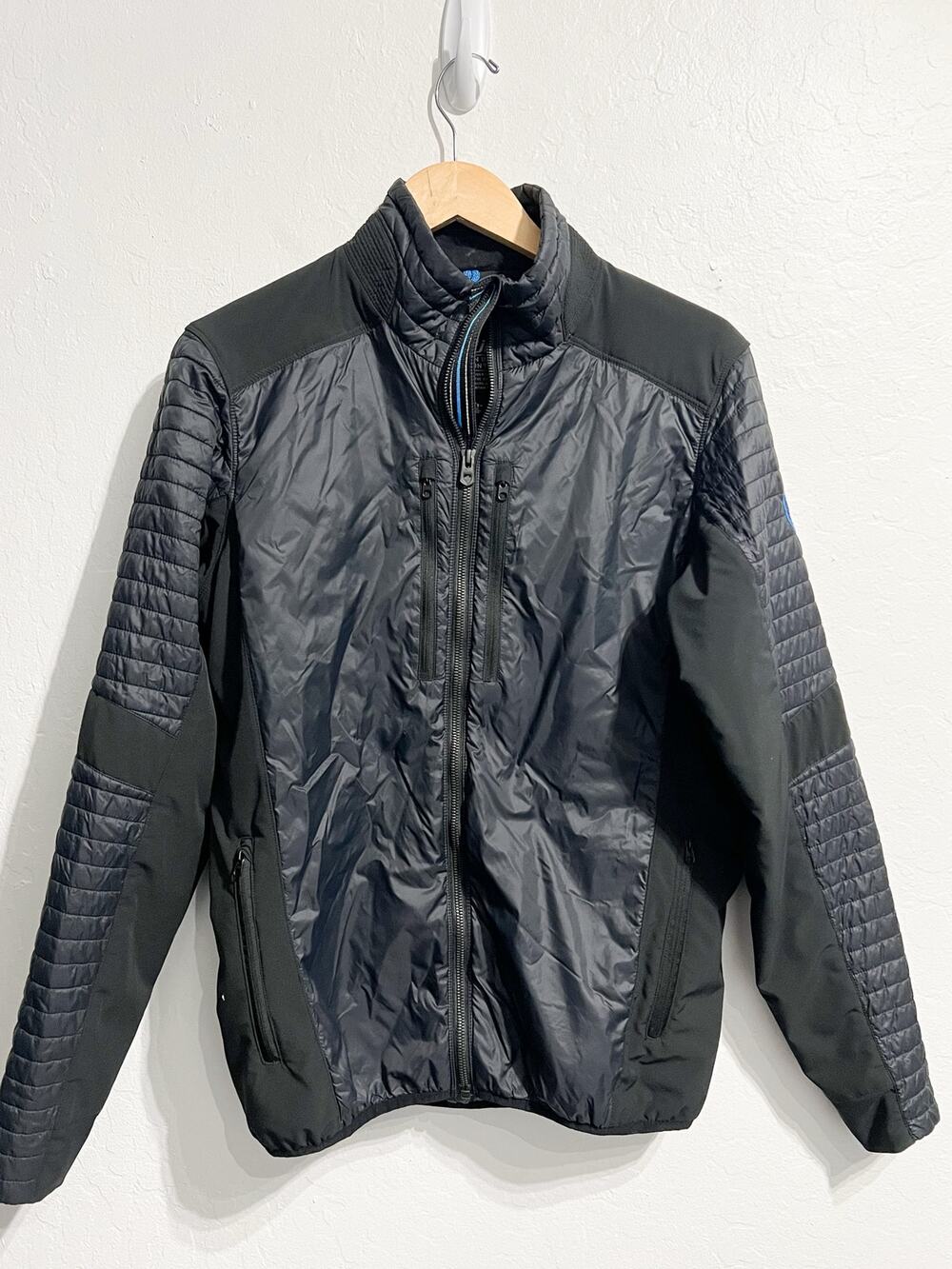 Kuhl Spyfire Jacket Puffer Mens Small Full Zip Black Quilted Outdoors